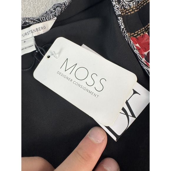 Diane Von Furstenberg Dress Womens 6 Paisley Long Sleeve Wrap Boho Silk - Picture 3 of 8